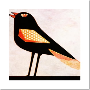 Simple Modern Pop Art Blackbird Posters and Art